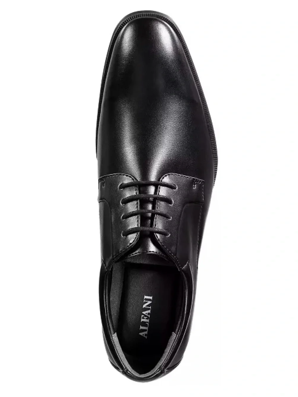 Alfani Andrew Plain Toe Derby Shoes, Size 10.5, Black, EUC